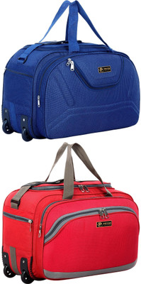 pryde (Expandable) @AM-NBLUE & TOR1-RED_@ Duffel With Wheels (Strolley)