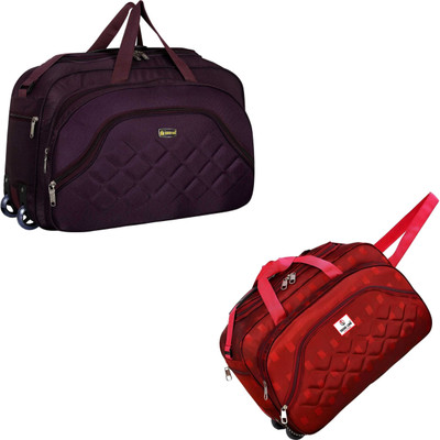 TRENDLINK (Expandable) SB-WB-13-14 / TL-WH-MAROON-BOX-001 Duffel With Wheels (Strolley)