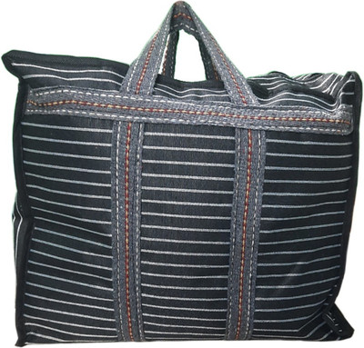 ST Mark (Expandable) DC Shopping Bag Black (Small) Grey patta (1 Pcs)_19 Duffel Without Wheels