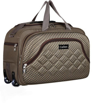 Cellex (Expandable) Strolley Duffel Bag - Fabric Travel Duffel Bags for Men and Women Duffel With Wheels (Strolley)