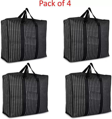 MANROM (Expandable) Polyester Shopping Bags Strong Handles Reinforced Handles jhola PACK OF 4 Duffel Without Wheels