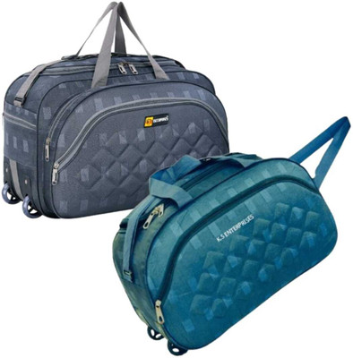 JASIM MIND BY KS ENTERPRISES (Expandable) Nylon Strolley Duffel Bag - Luggage Travel Bag with 2 wheels Duffel With Wheels Duffel With Wheels (Strolley)