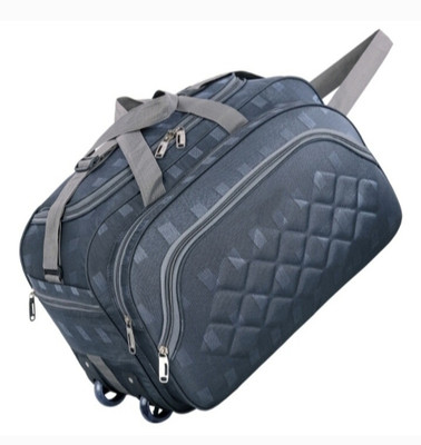 K.S ENTERPRISES (Expandable) Nylon Strolley Duffel Bag - Luggage Travel Bag with 2 wheels Duffel With Wheels Duffel With Wheels (Strolley)
