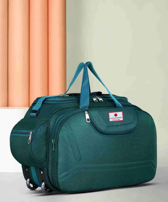 Zayn (Expandable) Duffle Medium Size Travel Bag 2 Wheels With Cabin Size 3 Compartment Duffel With Wheels (Strolley)