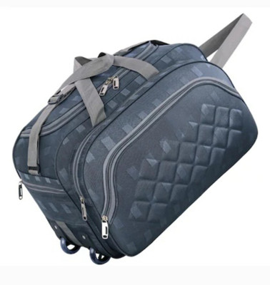 K.S ENTERPRISES (Expandable) Nylon Strolley Duffel Bag - Luggage Travel Bag with 2 wheels Duffel With Wheels Duffel With Wheels (Strolley)
