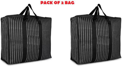 MANROM (Expandable) Heavy Canvas Shopping Grocery Bag pack of 2 bag Duffel Without Wheels