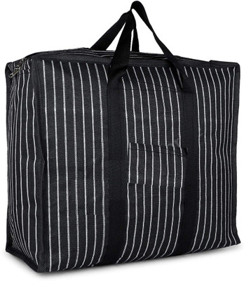 ST Mark DD_ShoppingBag(Black-WhiteLine)Large_11 Duffel Without Wheels