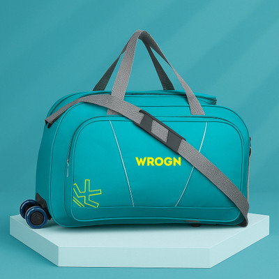 WROGN Premium Travel Duffle Bag for Men & Women | Spacious, Durable & Water-Resistant Duffel With Wheels (Strolley)