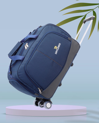DRYLENDS (Expandable) Solid Polyester fabric hard side expandable travel bag for men women Duffel With Wheels (Strolley)
