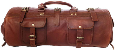 RSN (Expandable) Faux-Leather Unique Water Resistant Travel Duffle Bag Duffel Without Wheels