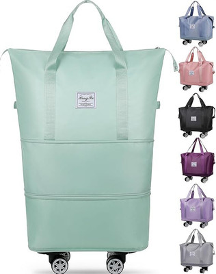 MODISH (Expandable) Expandable Suitcase, Folding Travel Bag with Wheels, Weekender Travel Bag Duffel With Wheels (Strolley)