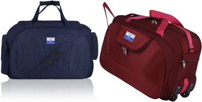 WE TRAVEL 7 inch/20 cm (Expandable) Travel Duffle Bags For Men and Women Duffel With Wheels (Strolley)