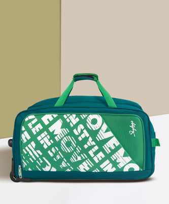 SKYBAGS Ortix Polyester 65 cm Medium Size | Stylish Duffel Trolley Bag with Wheels Duffel With Wheels (Strolley)