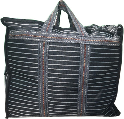 ST Mark (Expandable) DC Shopping Bag Black (Small) Grey patta (1 Pcs)_12 Duffel Without Wheels