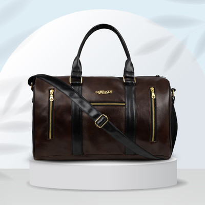 F Gear Mistral Tan Vegan Leather Duffel Without Wheels