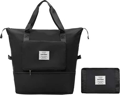 ED EXDAS (Expandable) WaterProof Folding Travel Bag Black Duffel Without Wheels