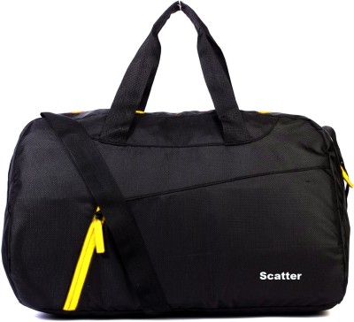scatter Light Weight Duffel Without Wheels Color Black yellow Zip Duffel Without Wheels
