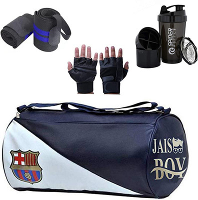 ANANYA ENTERPRISES (Expandable) Combo Set of Gym Bag with Gym Glove with Wrist Band and big spider shaker Bottle Gym Duffel Bag