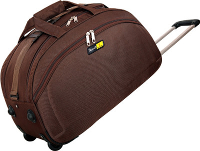 Skysun Luggage Travel Duffel Trolley Bag with 2 Wheels 20 Inch-Brown Duffel With Wheels (Strolley)