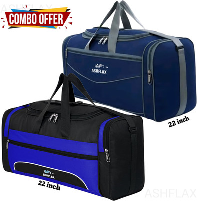 ASHFLAX Light Weight Travel Duffel Bag Luggage Bag Combo of 2 Duffel Without Wheels