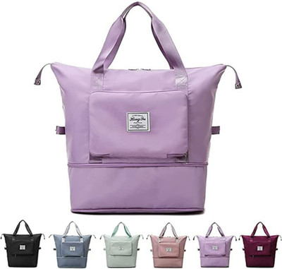 MSclassy (Expandable) Foldable Travel Duffel Bag, Large Capacity Folding Travel Bag, Multicolor Duffel Without Wheels