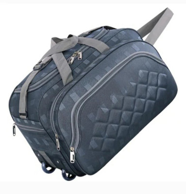 K.S ENTERPRISES (Expandable) Nylon Strolley Duffel Bag - Luggage Travel Bag with 2 wheels Duffel With Wheels Duffel With Wheels (Strolley)