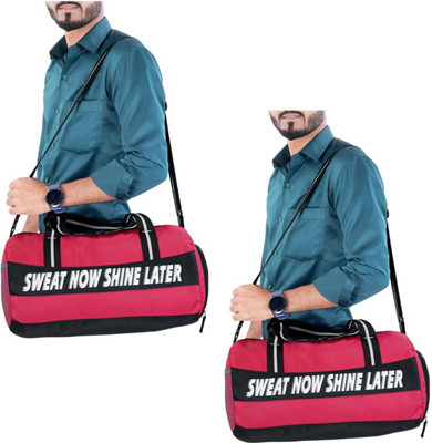 Dmade Combo Gym Bag With Separate Shoe Compartment Unisex Kit Bag(Red, Kit Bag)