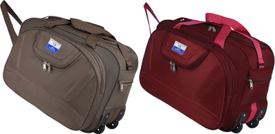 WE TRAVEL 7 inch/20 cm (Expandable) Travel Duffle Bags For Men and Women Duffel With Wheels (Strolley)