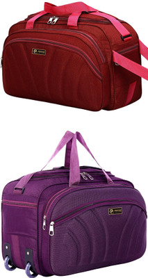 pryde (Expandable) @AL-RED1 & AL2-PURPLE_@ Duffel With Wheels (Strolley)