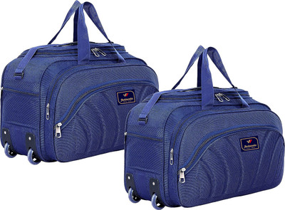 Jholawala (Expandable) 62L Combo Set, Travel Duffle Bags, Cabin Bag, Suitcase (pack of 2) Duffel With Wheels (Strolley)