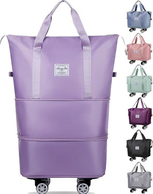 MODISH (Expandable) Expandable Suitcase, Folding Travel Bag with Wheels, Weekender Travel Bag Duffel With Wheels (Strolley)