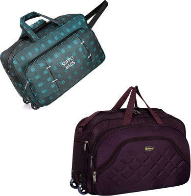 TRENDLINK (Expandable) D_Box Green_001 / SB-WB-13-14 Duffel With Wheels (Strolley)