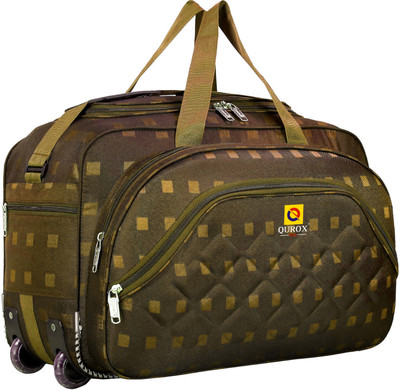 Qurox (Expandable) Duffle Wheeler Bag for Travel Luggage Bag with Adjustable Handle Large Capacity Duffel With Wheels (Strolley)