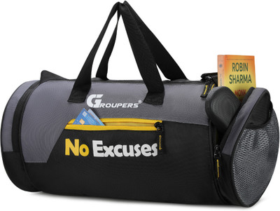 GROUPERS Duffle Polyester Bag NO Excuses/Adjustable Shoulder Bag for Men Duffel Without Wheels
