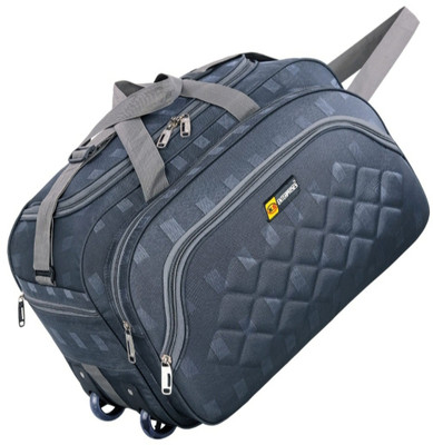 K.S ENTERPRISES (Expandable) unisex expandable waterproof polyester lightweight duffel baglarge capacity Duffel With Wheels (Strolley)