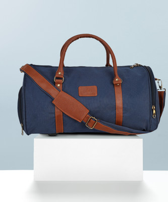 Leather World Nylon Blue Color With Shoe Storage Duffel Without Wheels