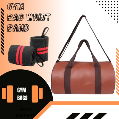 ANANYA ENTERPRISES combo of Gym Bag, Bag for Men & Women with Wrist Support Band Exercise Gym Duffel Bag