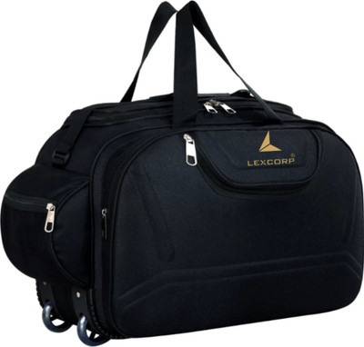 LexCorp (Expandable) Strolley Duffel Bag - Duffel With Wheels Waterproof Lightweight Large Capacity Duffel With Wheels (Strolley)
