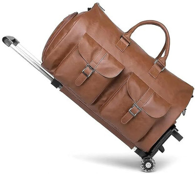KRZNA (Expandable) Dufflebagbrown Duffel With Wheels (Strolley)