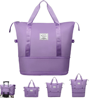 AAPXI (Expandable) Large Capacity Expandable Foldable Travel Duffel Bag for Women Duffel Without Wheels