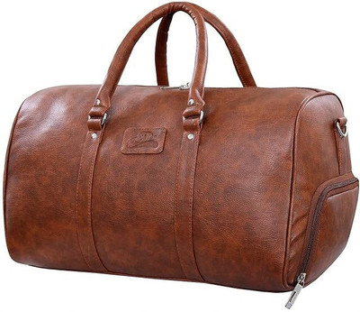Leather World Duffel Bag Luggage Bag with shoe Compartments Duffel Without Wheels