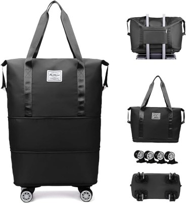 JD FRESH (Expandable) Travel Luggage Expandable Foldable Duffle Trolley Bag with Wheels for Men&Women Duffel With Wheels (Strolley)