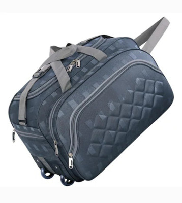 K.S ENTERPRISES (Expandable) Nylon Strolley Duffel Bag - Luggage Travel Bag with 2 wheels Duffel With Wheels Duffel With Wheels (Strolley)