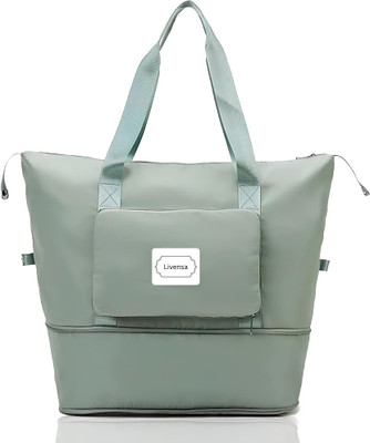 Livensa (Expandable) Foldable Waterproof Duffel Bag Expandable Outdoor Gym Trips Office Bag for Women Duffel Without Wheels