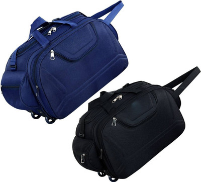 Zayn Enterprises (Expandable) Printed Soft Luggage Trolley Bag Combo Set of 2 with Wheels Duffel With Wheels (Strolley)