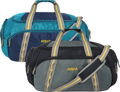 Ayaha Pack of 2 Travel Duffle Large Luggage Bag Water Resistant (50x26x30cm) 39 litres Duffel Without Wheels