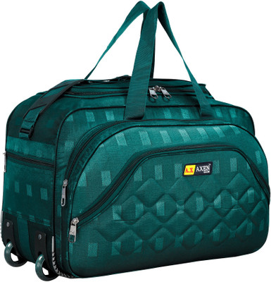 Axen (Expandable) Unisex polyester lightweight travel duffel bag with two wheels Duffel With Wheels (Strolley)