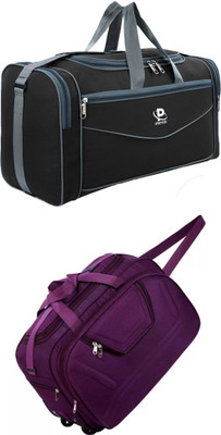 pryde (Expandable) @AIR-W-BLACK & AM-1L_@ Duffel With Wheels (Strolley)