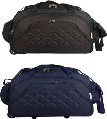 Zayn Enterprises (Expandable) Printed Soft Luggage Trolley Bag Combo Set of 2 with Wheels Duffel With Wheels (Strolley)