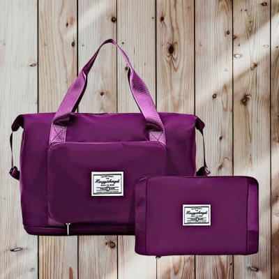 EKALFAST (Expandable) 35L Nylon travel backpack expandable travel bag waterproof for unisex purple Duffel Without Wheels